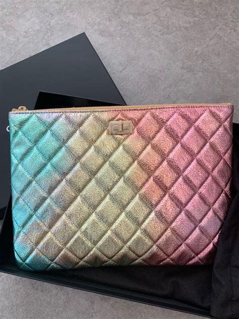 chanel mermaid color clutch